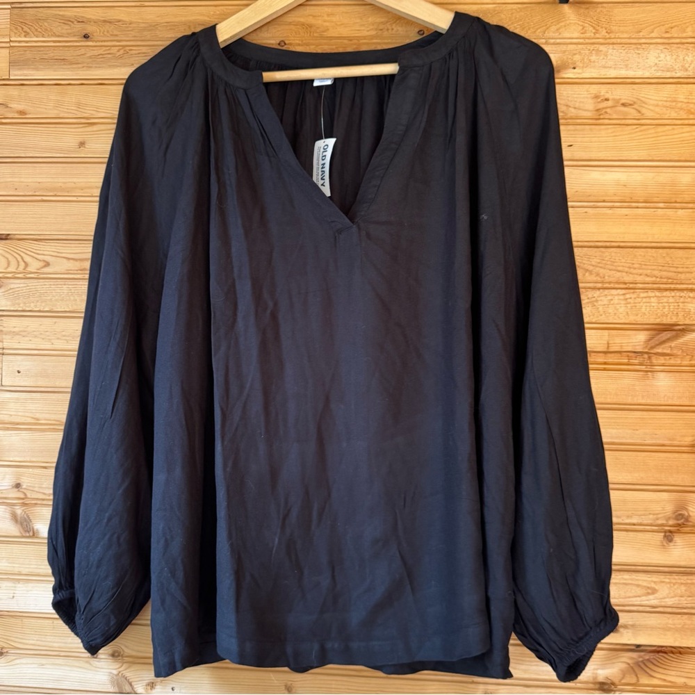 Old Navy Top Tunic Black Women's Size 2X NWT